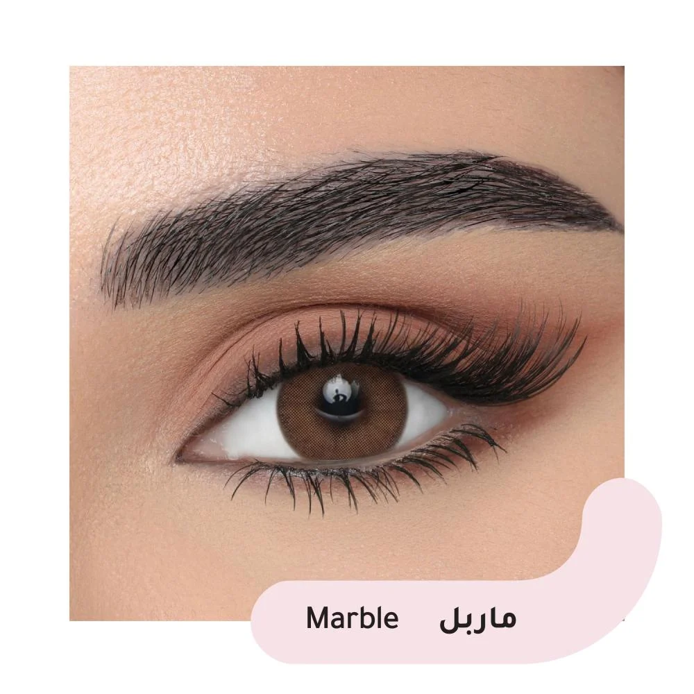 عدسات لاصقة ليناس طبية ملونة - ماربل Marble عدسات لاصقة ليناس ماربيل عبوة من عدستين